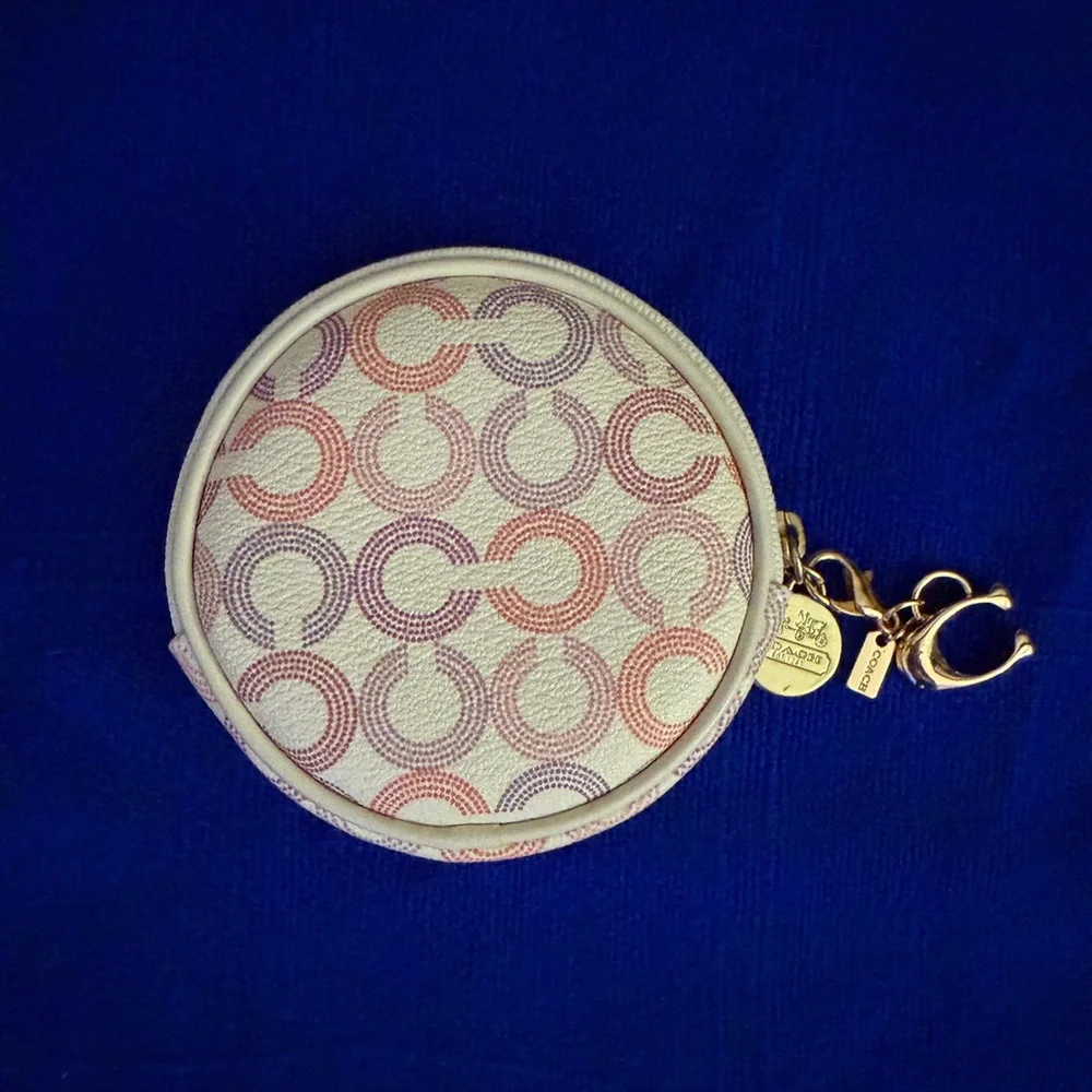 AUTHENTIC Coach Circular Coin Pouch. A mini charm added. - Picture 13 of 13
